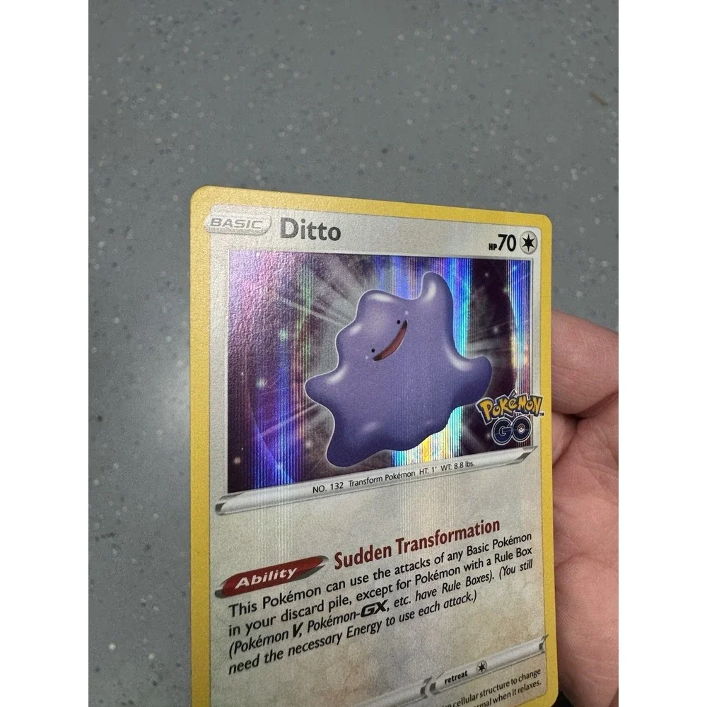 Pokemon GO Ditto 053/078 HOLO BLEED ERROR✨ Holo Rare Pokemon Holo NM/M clean!